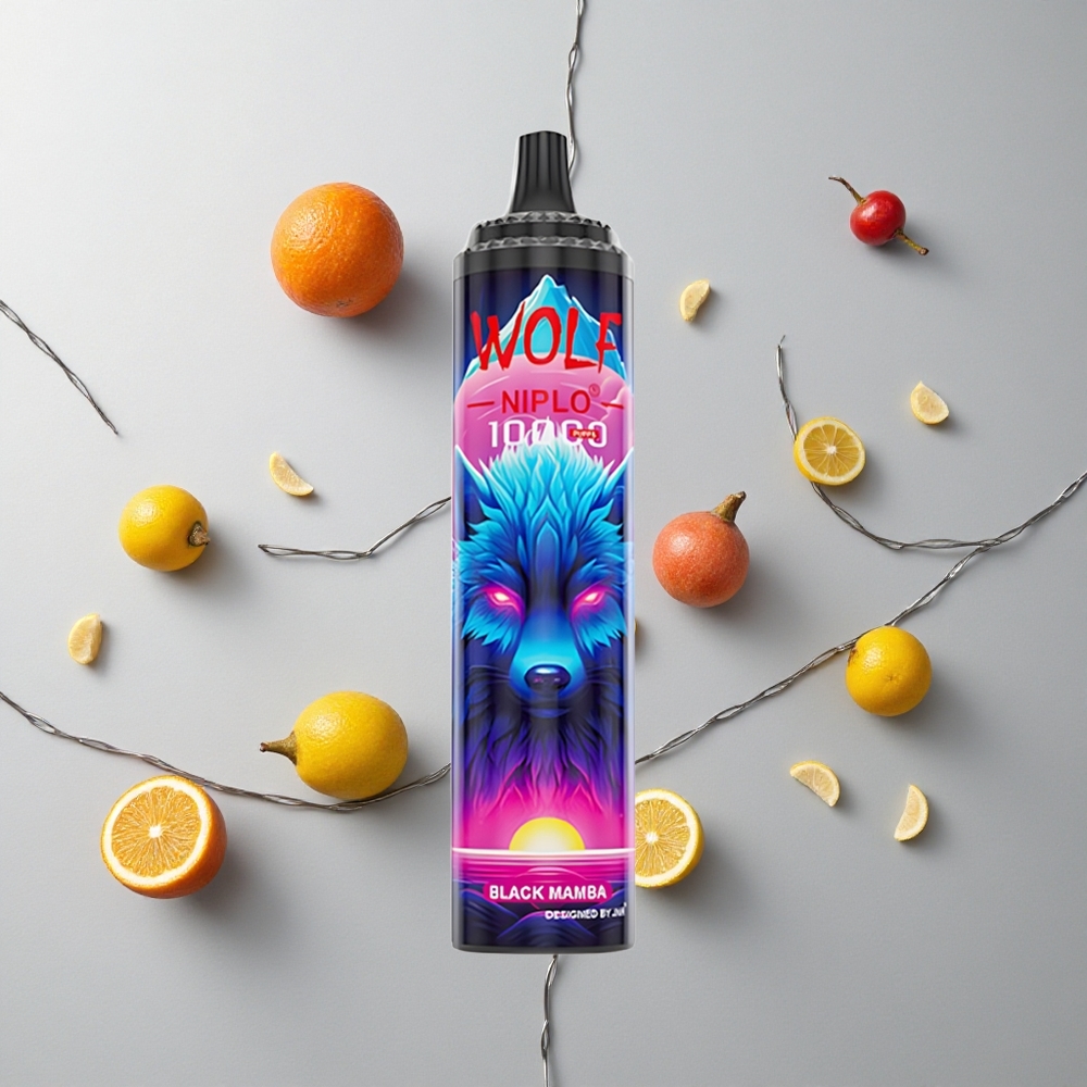 Serpiente Negra JNR Wolf Niplo 10000 Caladas Resistencia Mesh 1.0 Ohm Capacidad 20ml