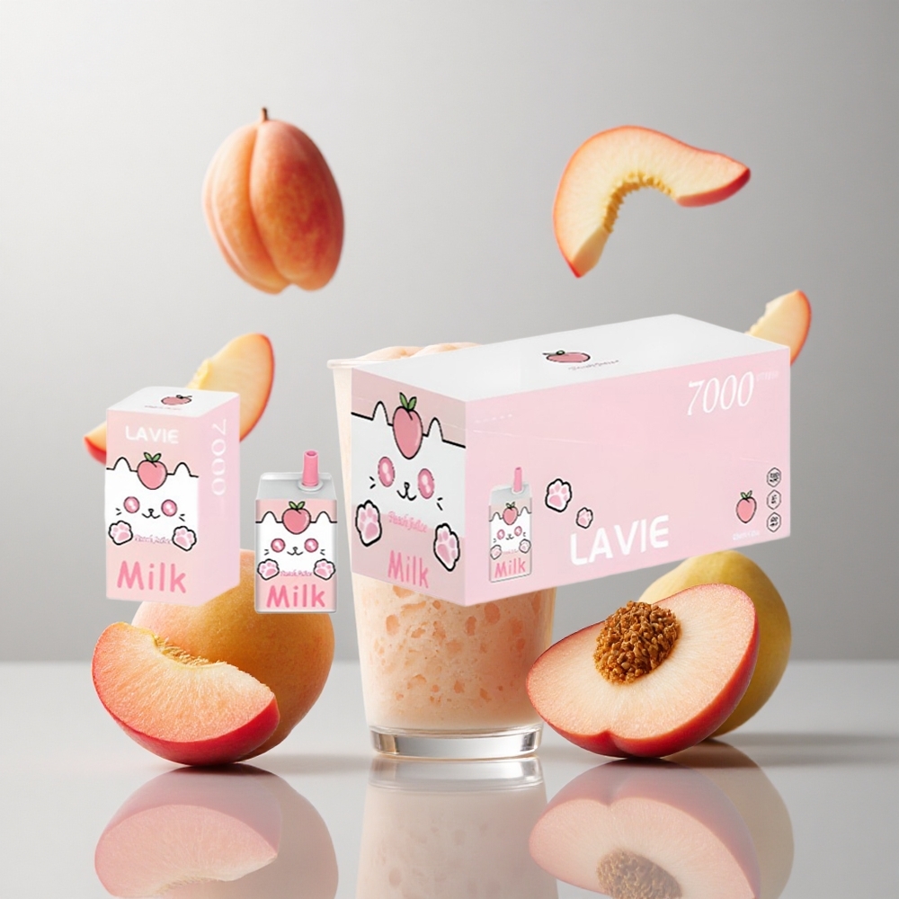 Jugo de Melocotón LAVIE Milk 7000 Caladas 16ML Tipo C Recargable