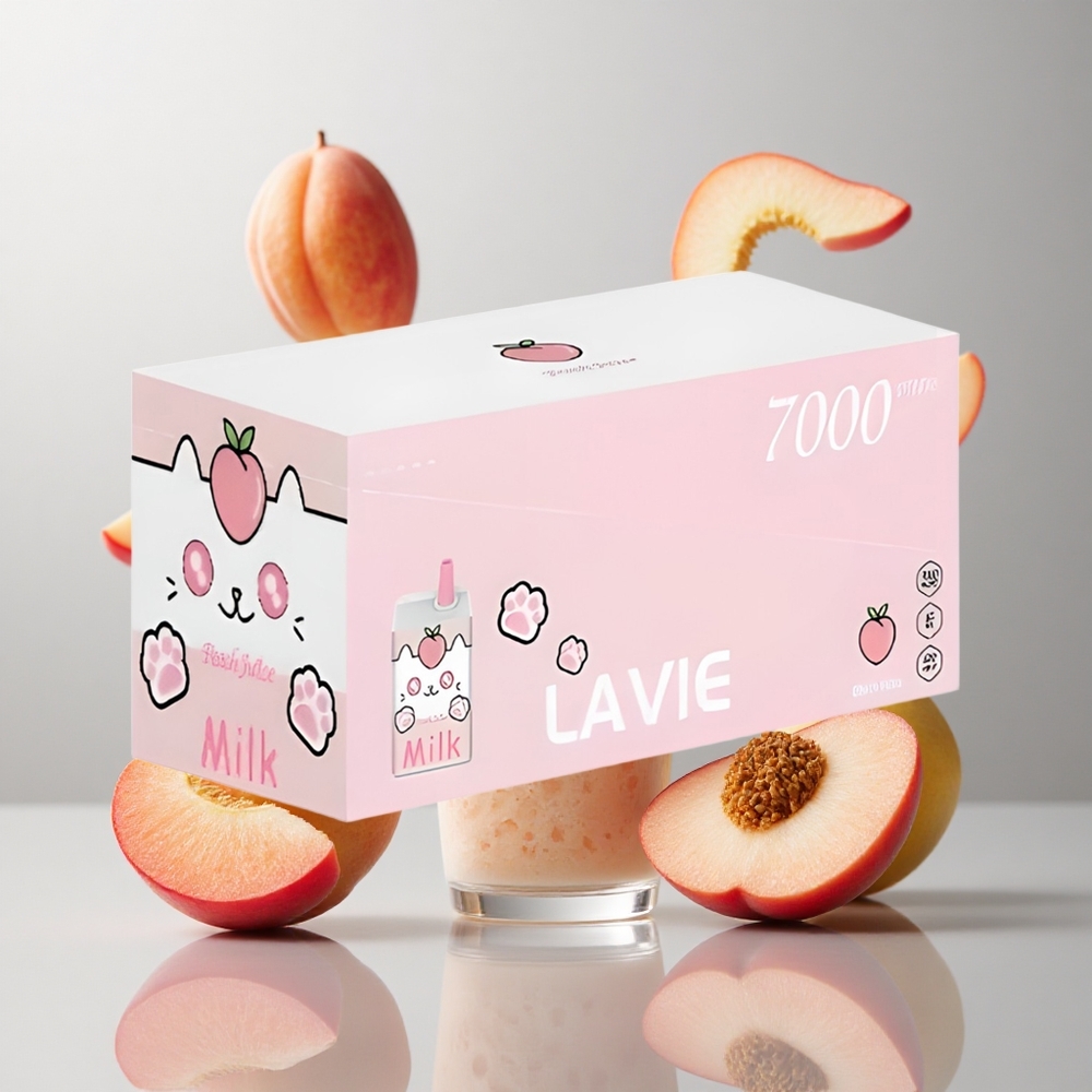 Jugo de Melocotón LAVIE Milk 7000 Caladas 16ML Tipo C Recargable